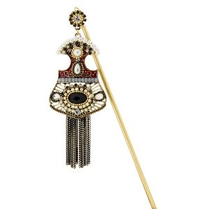 The Ichi 座市 公式 V Twitter 10 6新作情報 特大のストーンに ビーズやフリンジに見立てたチェーンをあしらった エキゾチックな一本簪 かんざし です トライバルファッションとして取り入れやすいアイテムです ボヘミアン トライバル かんざし