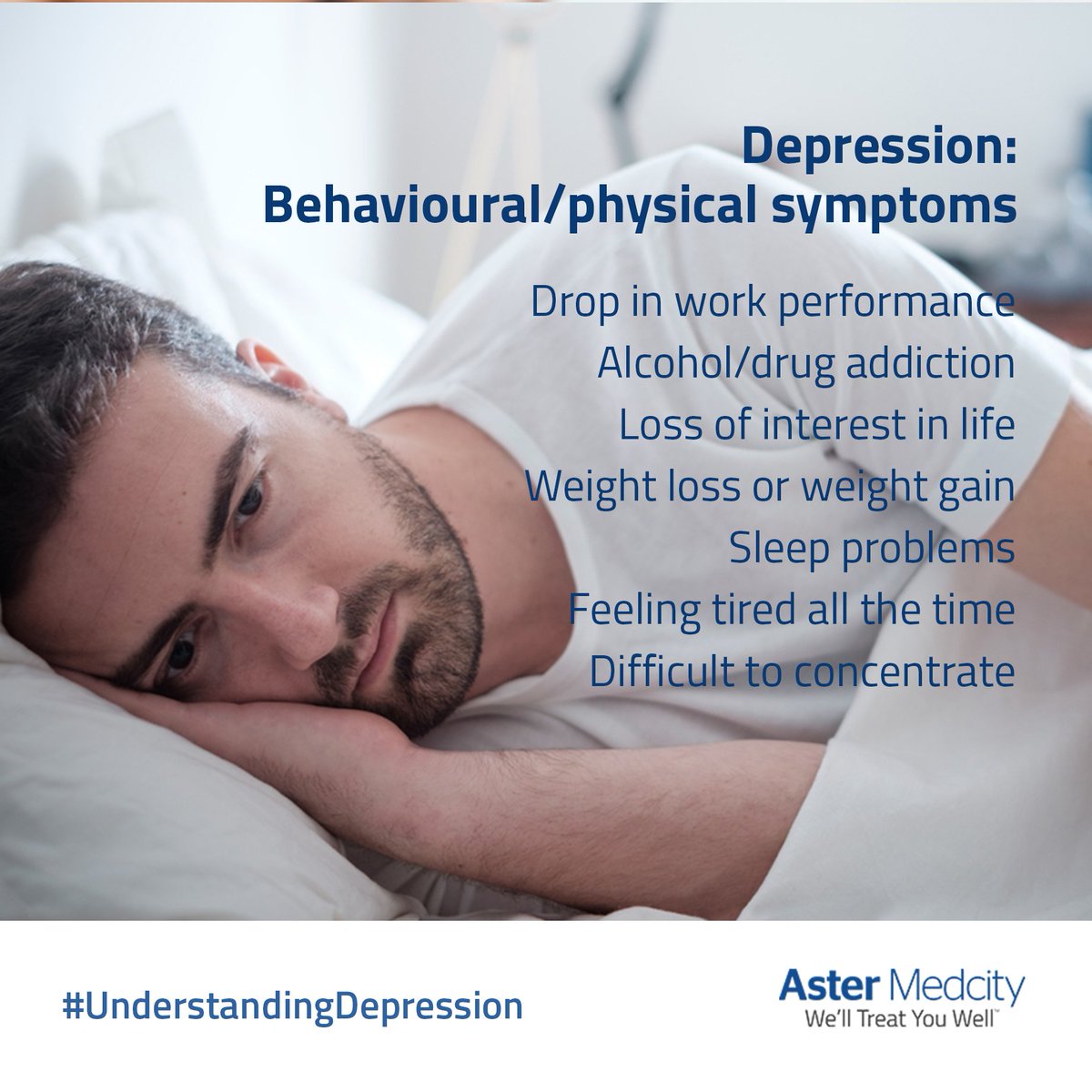 AsterMedcity14's tweet image. Watch out for these symptoms of depression. #UnderstandingDepression #AsterMedcity