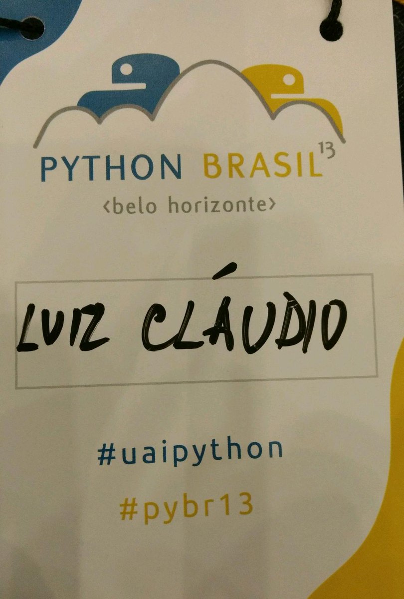 luizclaudios's tweet image. Começando mais uma @PythonBrasil! #pybr13  #uaipython