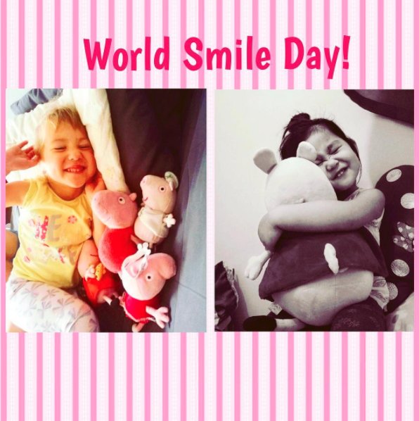 It's World Smile Day! We love our Peppa fans pictures of their little piggies cheesiest grins! #peppapig #worldsmileday