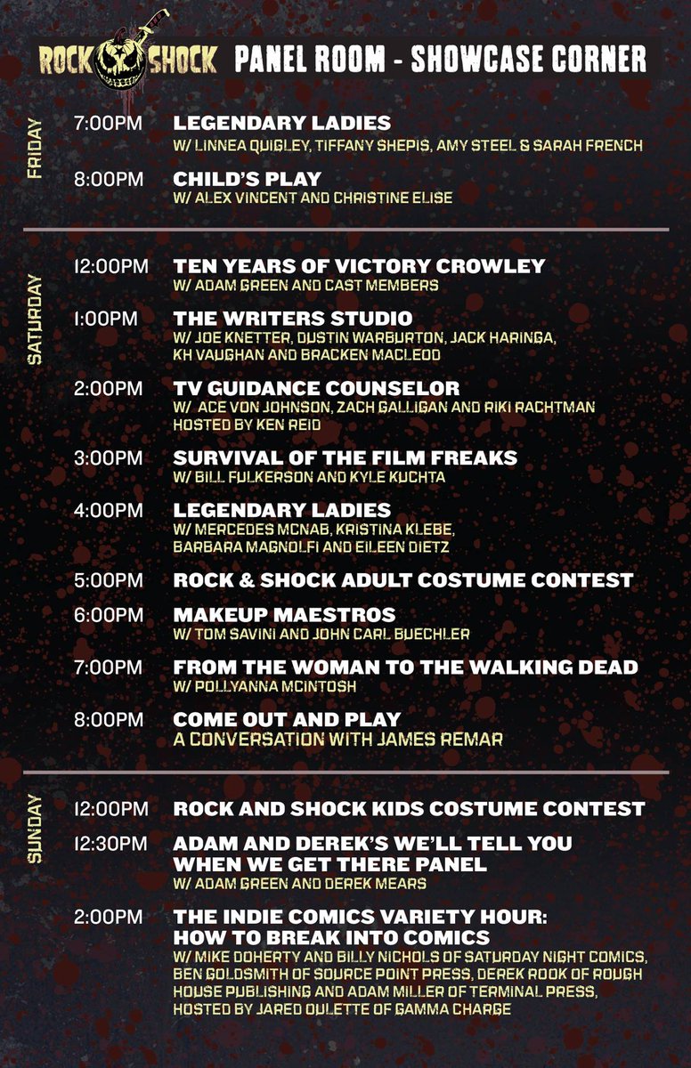 filmfreaksmovie's tweet image. Saturday Oct. 14 at 3pm, the #FilmFreaks are in the @rockandshockusa Panel Room! Come talk cult with us!