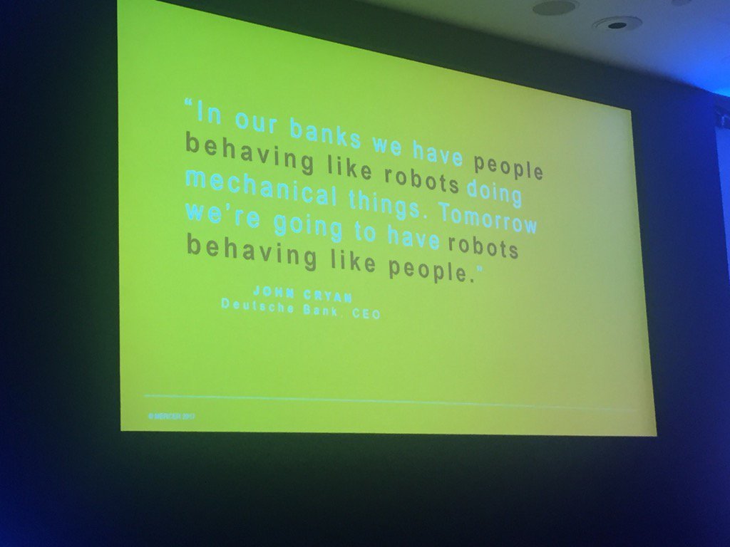 Maylis04's tweet photo. Antonis Christidis about the future of work #MercerCB17 https://t.co/nnSKH7kWfX