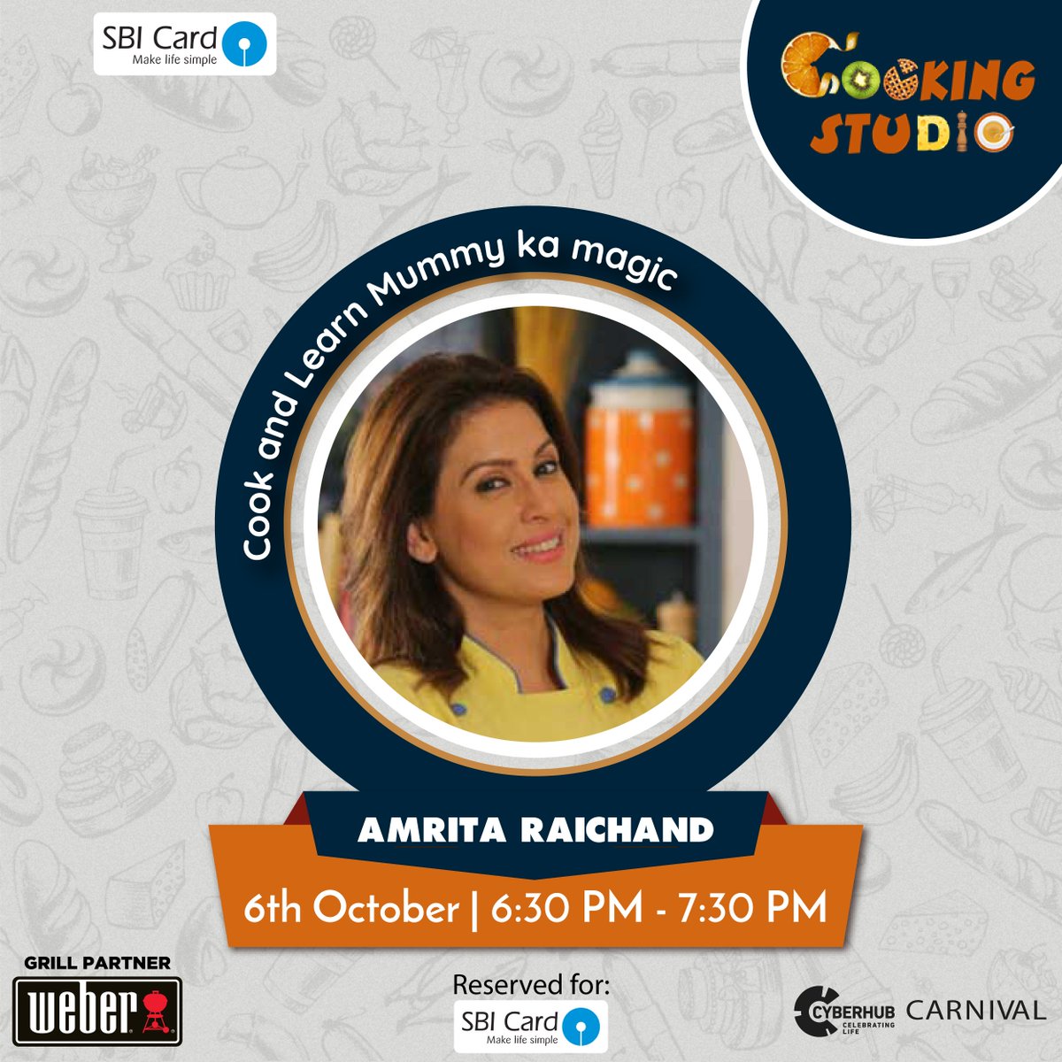 GourmetHighSt's tweet photo. Learn the #MummyKaMagic from the ever amazing Chef @amritaraichand at the #SbiCardTheGourmetHighStreet! https://t.co/nZgeq2Av3Q