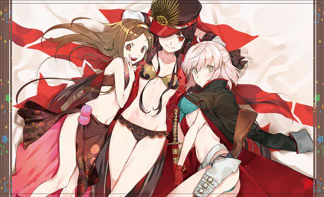 コミ1新作情報9「信長&茶々&amp;沖田」 のプレイマットになります。イラストは矢様()になります! 