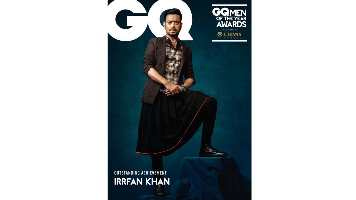 gqindia's tweet photo. Our power-packed 9th-anniversary issue stars the Outstanding @irrfank! #GQAwards #GQManifesto https://t.co/8B2kABu3WY