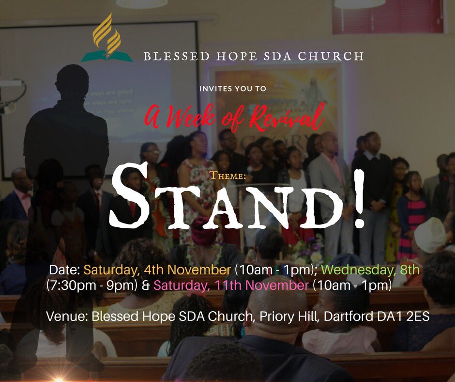 BlessedHopeSDA's tweet photo. Get ready for a #REVIVAL at Blessed Hope SDA Church #BHSDAC https://t.co/IG6SUEcCCF