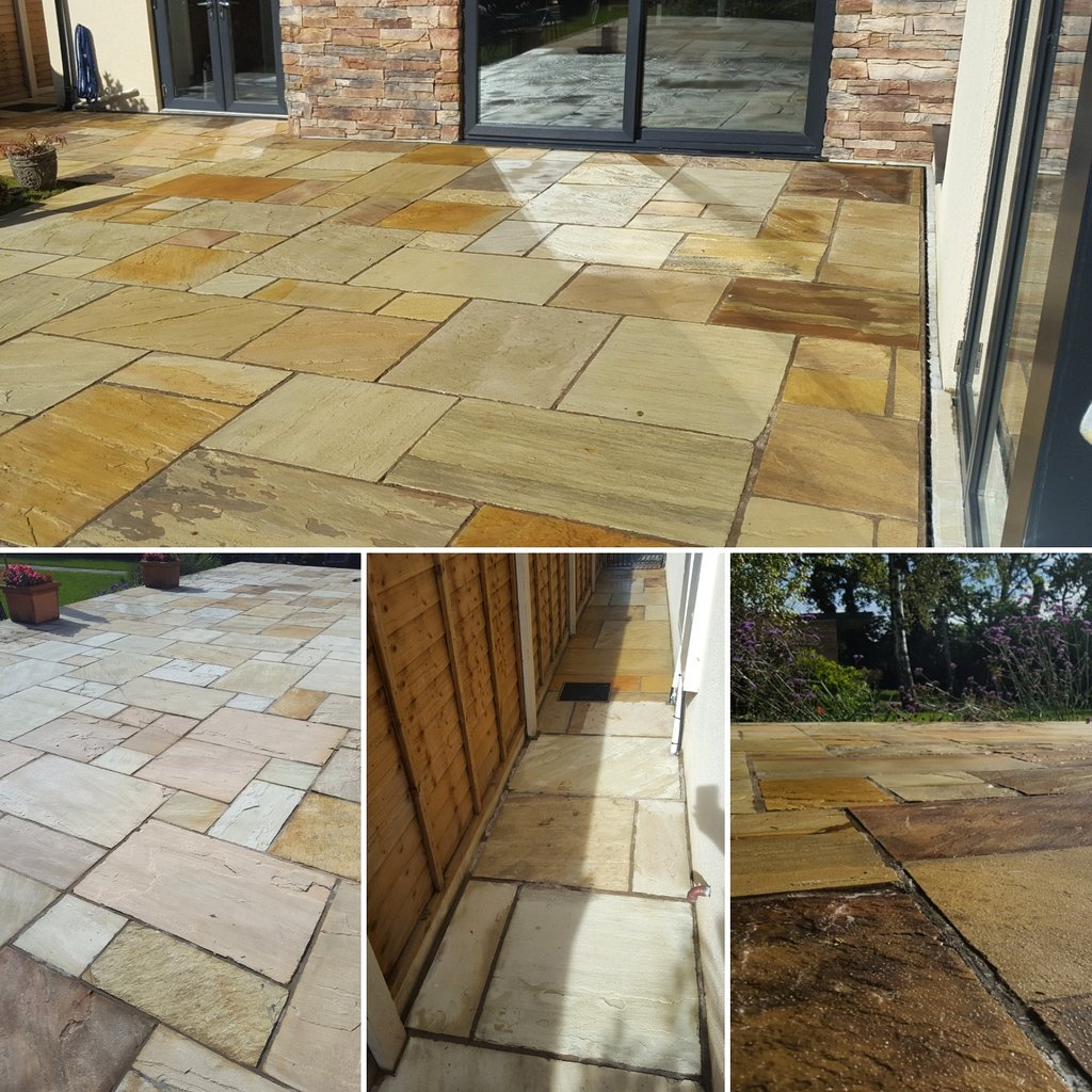 target_clean's tweet photo. B4/during/after patio area now sealed. Protection for natural stone, brings out the colour of the stone, looks amazing! #pressurewashing https://t.co/3FeVRZ21lG