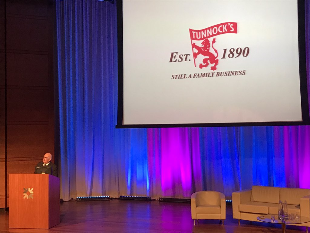 Bruce Reidford <a href="/TunnockOfficial/">TunnocksOfficial</a> talks about the history &amp; successes of Tunnock's <a href="/RBSFoodandDrink/">RBS Food&Drink</a> Conference