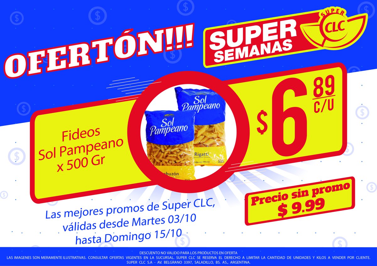 superclcok's tweet photo. #BuenViernes ¿Aún no aprovechaste las ofertas de la semana? Vení ya y aprovechá estas #SuperOfertas en #SuperCLC 👇 #EstáMejorQueNunca 🛒 https://t.co/SQ5ECwPf2i