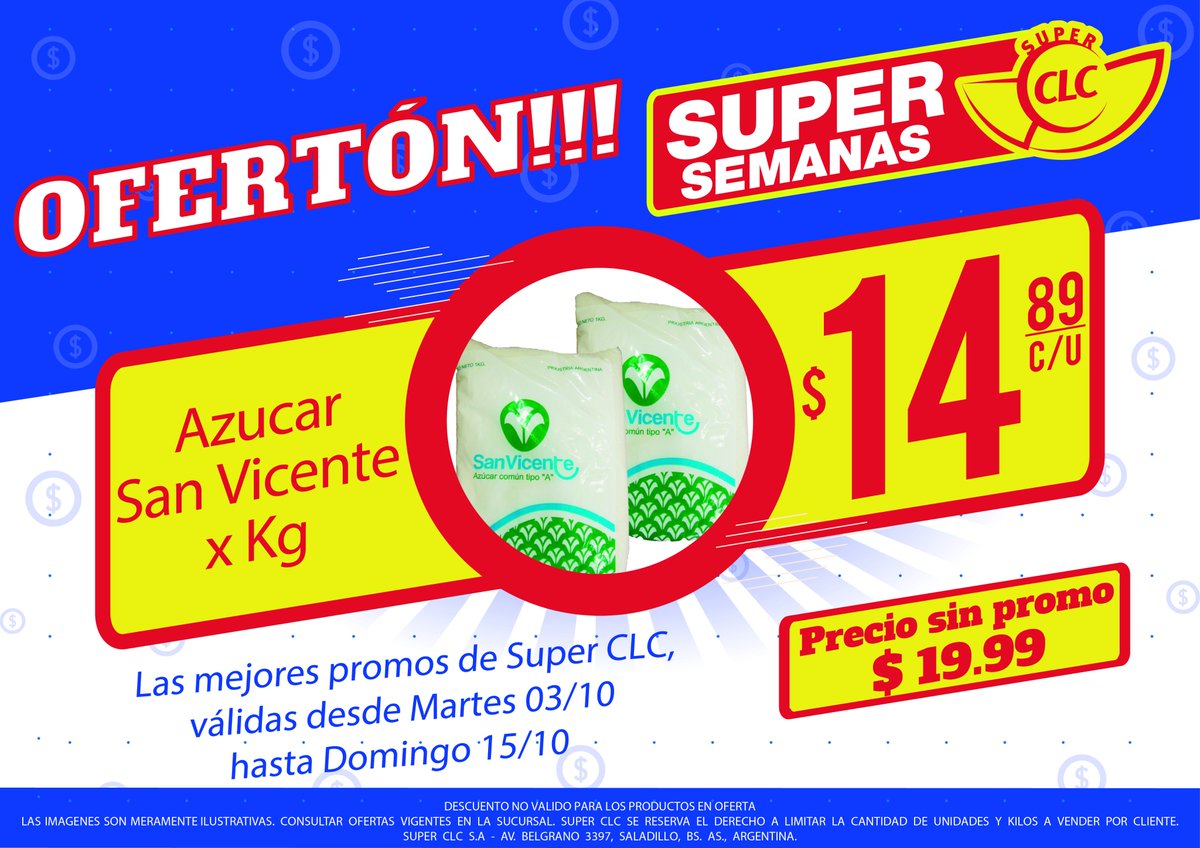 superclcok's tweet photo. #BuenViernes ¿Aún no aprovechaste las ofertas de la semana? Vení ya y aprovechá estas #SuperOfertas en #SuperCLC 👇 #EstáMejorQueNunca 🛒 https://t.co/SQ5ECwPf2i
