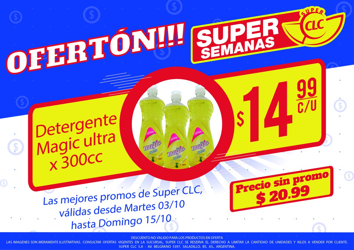 superclcok's tweet photo. #BuenViernes ¿Aún no aprovechaste las ofertas de la semana? Vení ya y aprovechá estas #SuperOfertas en #SuperCLC 👇 #EstáMejorQueNunca 🛒 https://t.co/SQ5ECwPf2i