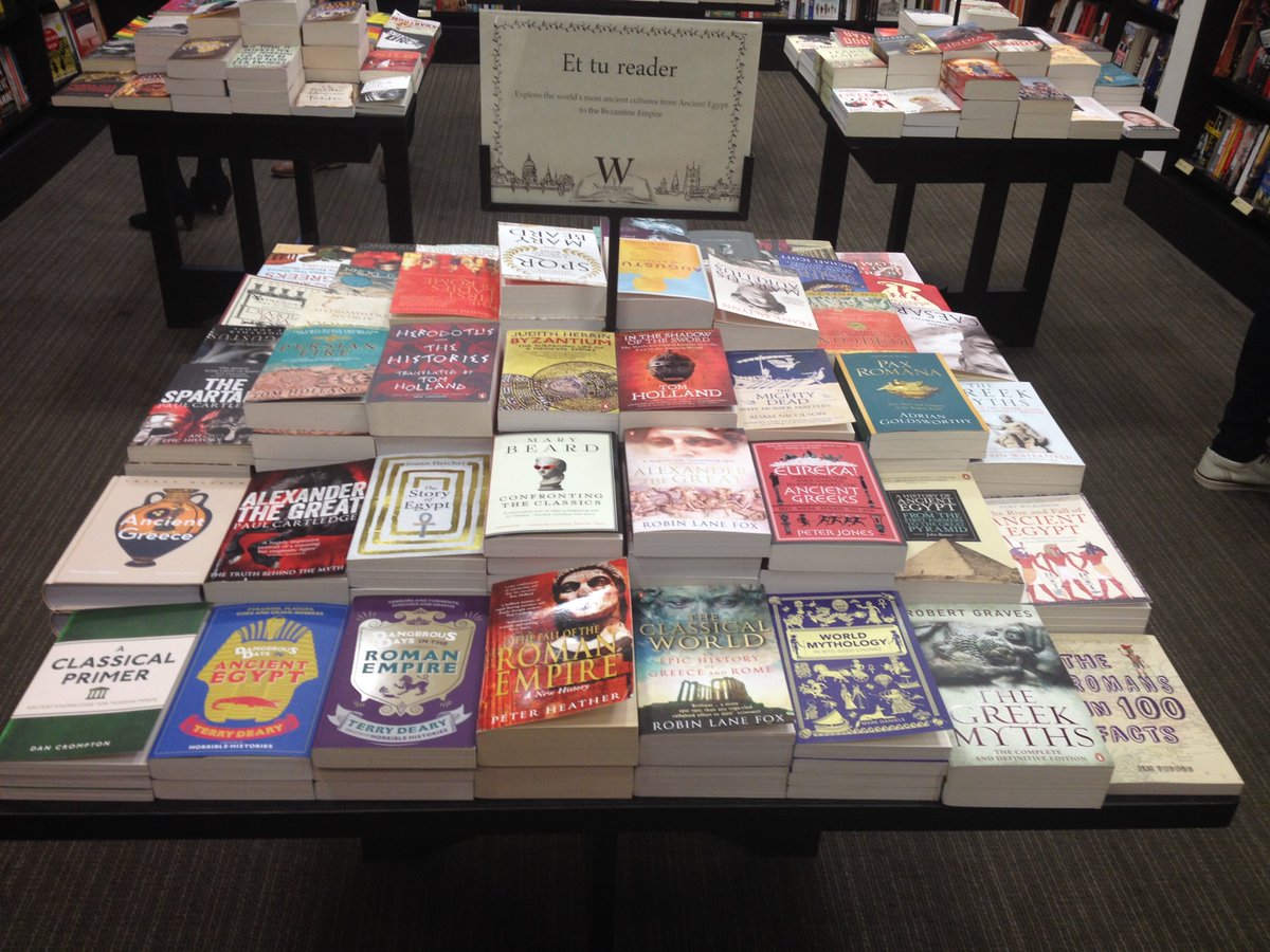 UoNClassics's tweet photo. #AncientHistory books at @waterstones in Bridlesmithgate, #Nottingham! How popular is Classics? #everydayGreek #everydayRoman https://t.co/1hjO3BLBkB
