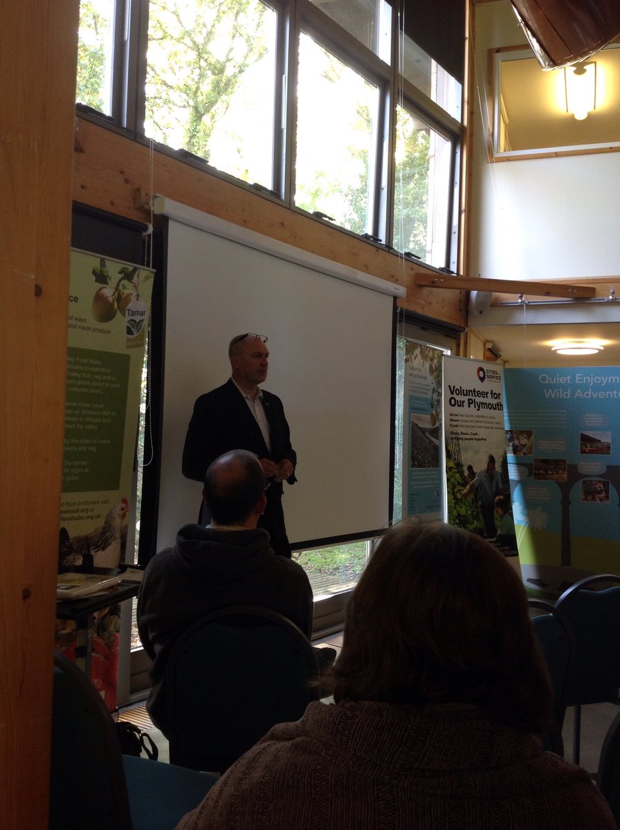 TamarGrowLocal's tweet photo. @darinhalifax talking about the successes of Plymouth's #growsharecook project with @AllFoodIsFun @TamarGrowLocal https://t.co/056LwxOBeE