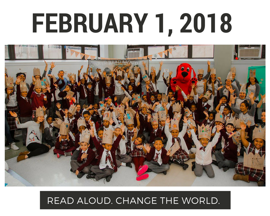 MrSchuReads's tweet photo. World Read Aloud Day is on February 1, 2018! New date! https://t.co/udNRTjJhoc