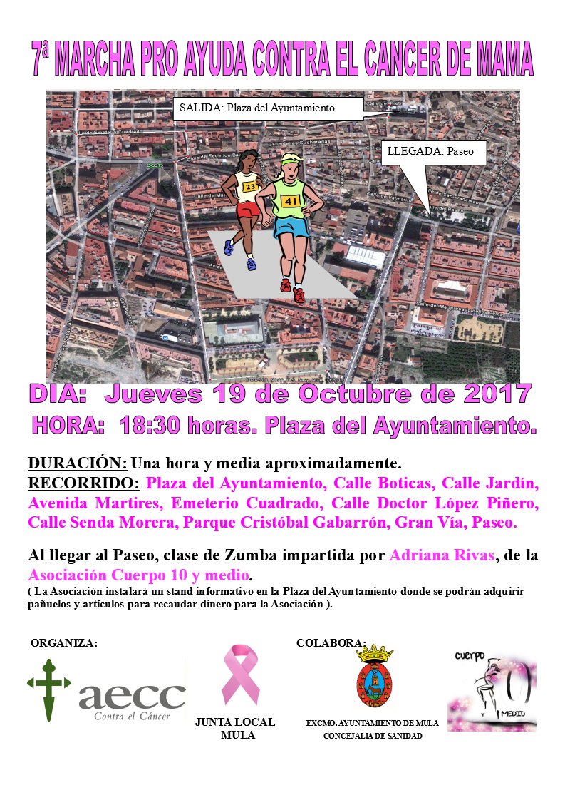 7ª Marcha pro Ayuda Contra el Cancer de Mama en Mula