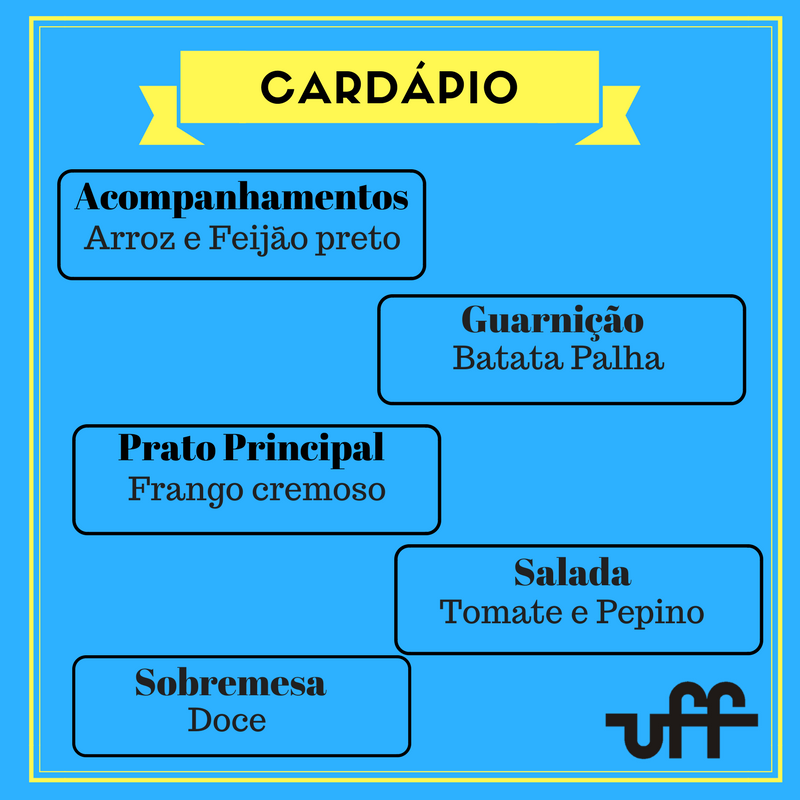 Hoje tem comida de domingo no Bandejão 😋