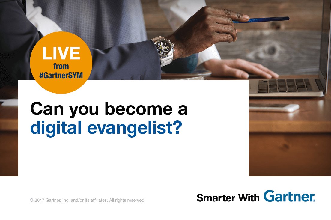_abiyogarajah's tweet photo. Learn how #CIOs can become digital evangelists at #GartnerSYM Register today! https://t.co/veG4xQ2w7m https://t.co/l9m0EECevQ