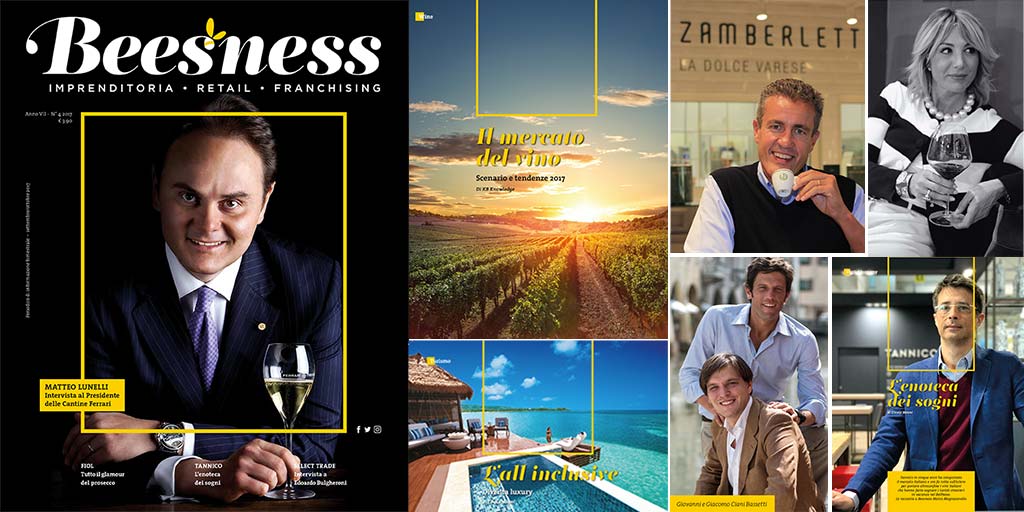 E' online il nuovo numero di Beesness: speciale #wine In copertina: Matteo Lunelli, Presidente <a href="/FerrariTrento/">Ferrari Trento</a> Link: goo.gl/ZqY4EA