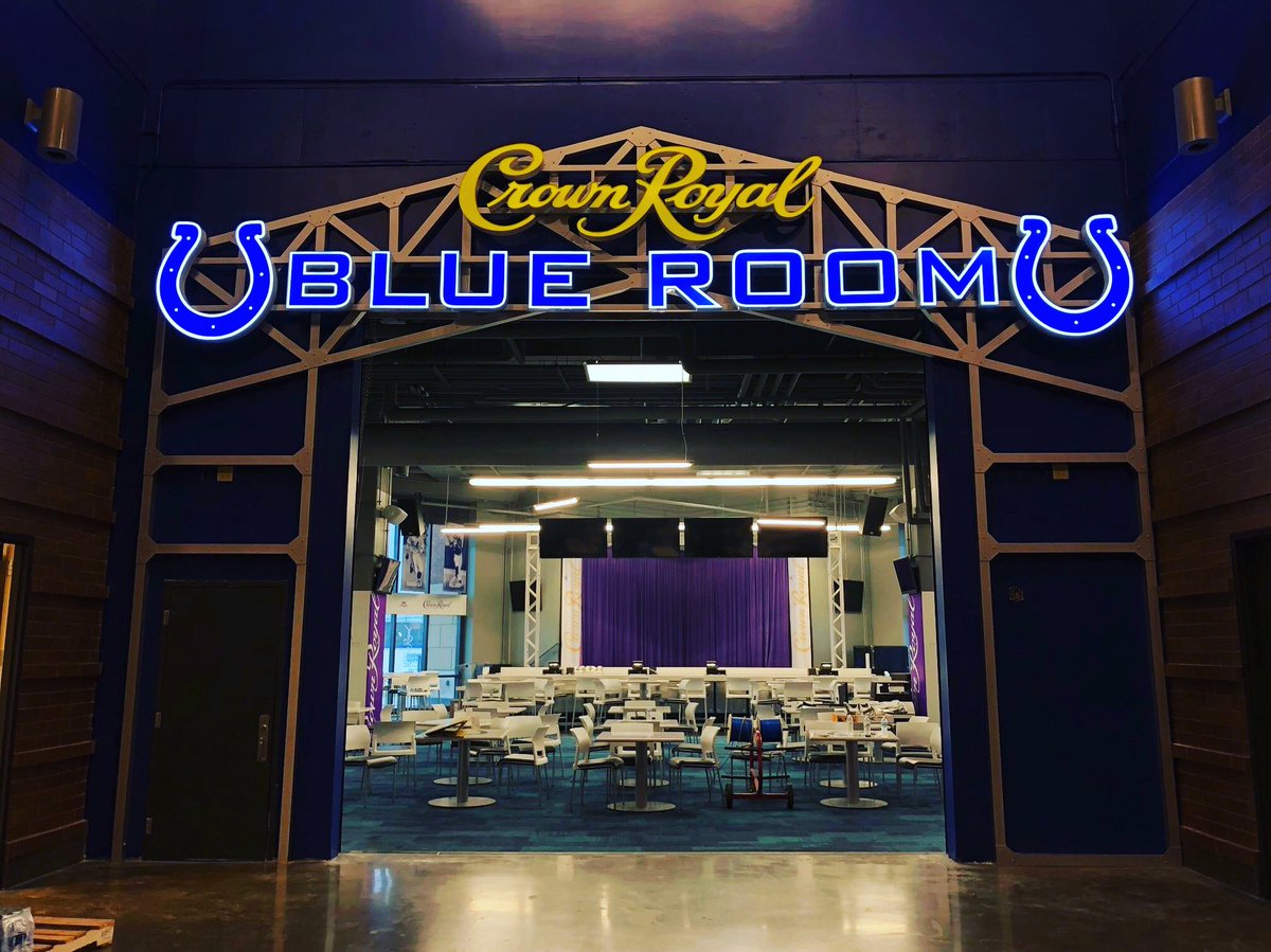 SignCraftInd's tweet image. •Crown Royal Blue Room•
Sign Craft is happy to present to you the Blue Room structure for the @Colts !

#crownroyal  #signcraft  #colts