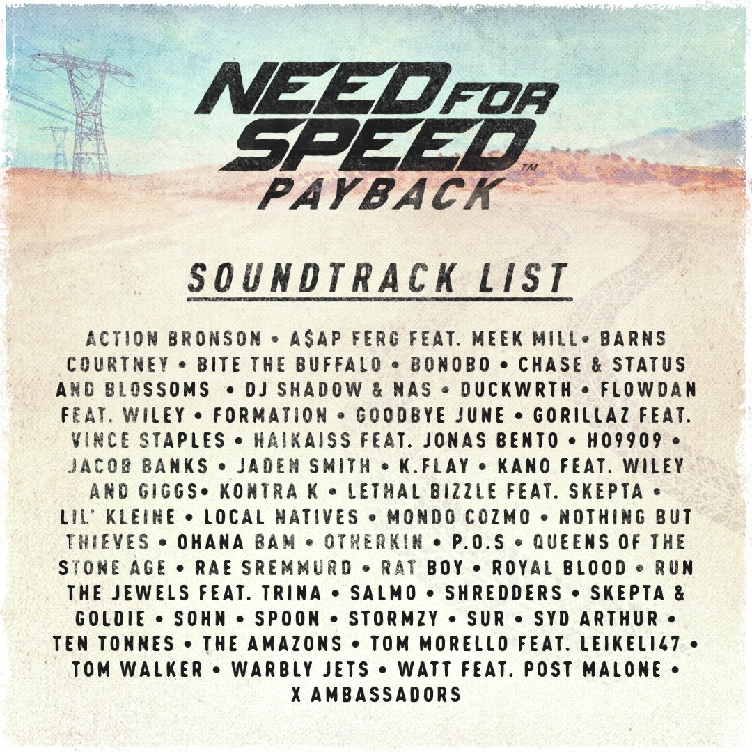 WARBLYJETS's tweet image. Our track "Fast Change" is being used for the new @NeedforSpeed "Pay Back"  ||  #NFSPayback #fastchange || S/T Album out October 20th :)