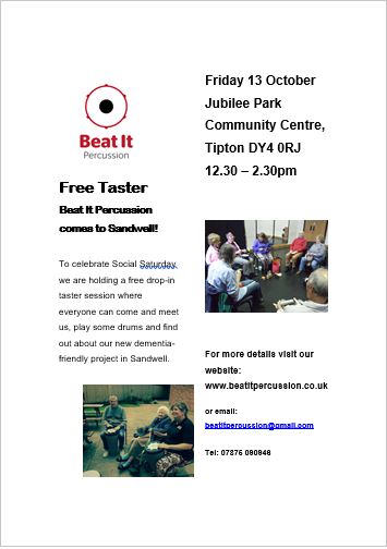 TiptonCAN's tweet photo. Beat it percussion comes to Sandwell! https://t.co/oTiwWjJnT5