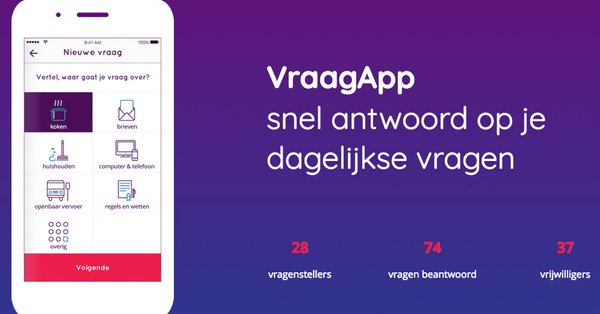 AmsterdamImpact's tweet image. Congrats to @vraagapp - available across NL to help people with #CognitiveDisability get answers to daily questions! bit.ly/VraagAppNL