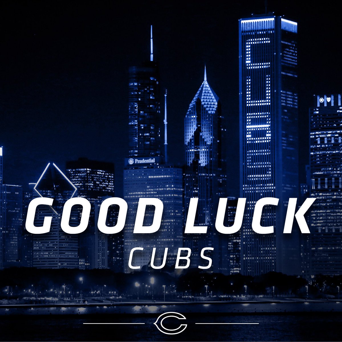 ChicagoBears's tweet photo. Go @Cubs GO. https://t.co/WfRKQmEdWe