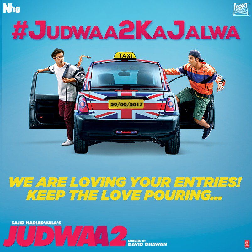 NGEMovies's tweet photo. Send in your favourite #Judwaa2 dubsmash videos, artwork, posters &amp; all that you love about the film. 
Keep them coming! 🤗🤗 #Judwaa2KaJalwa https://t.co/VoOxXFRQ9p