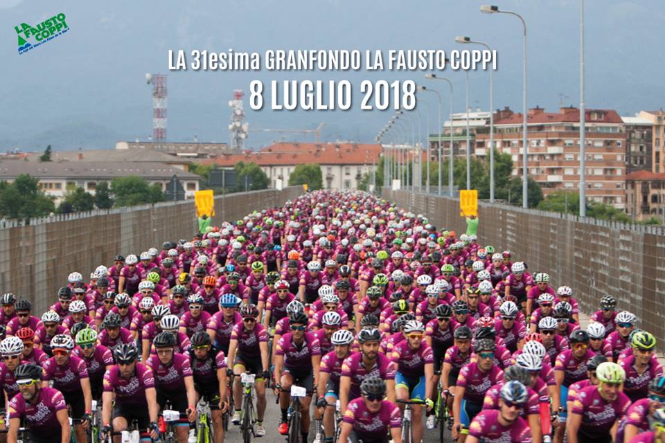 Cuneo 8 Luglio 2018: ufficializzata la data della 31^ Granfondo La Fausto Coppi. Nei prossimi giorni  tutte le informazioni per iscriversi