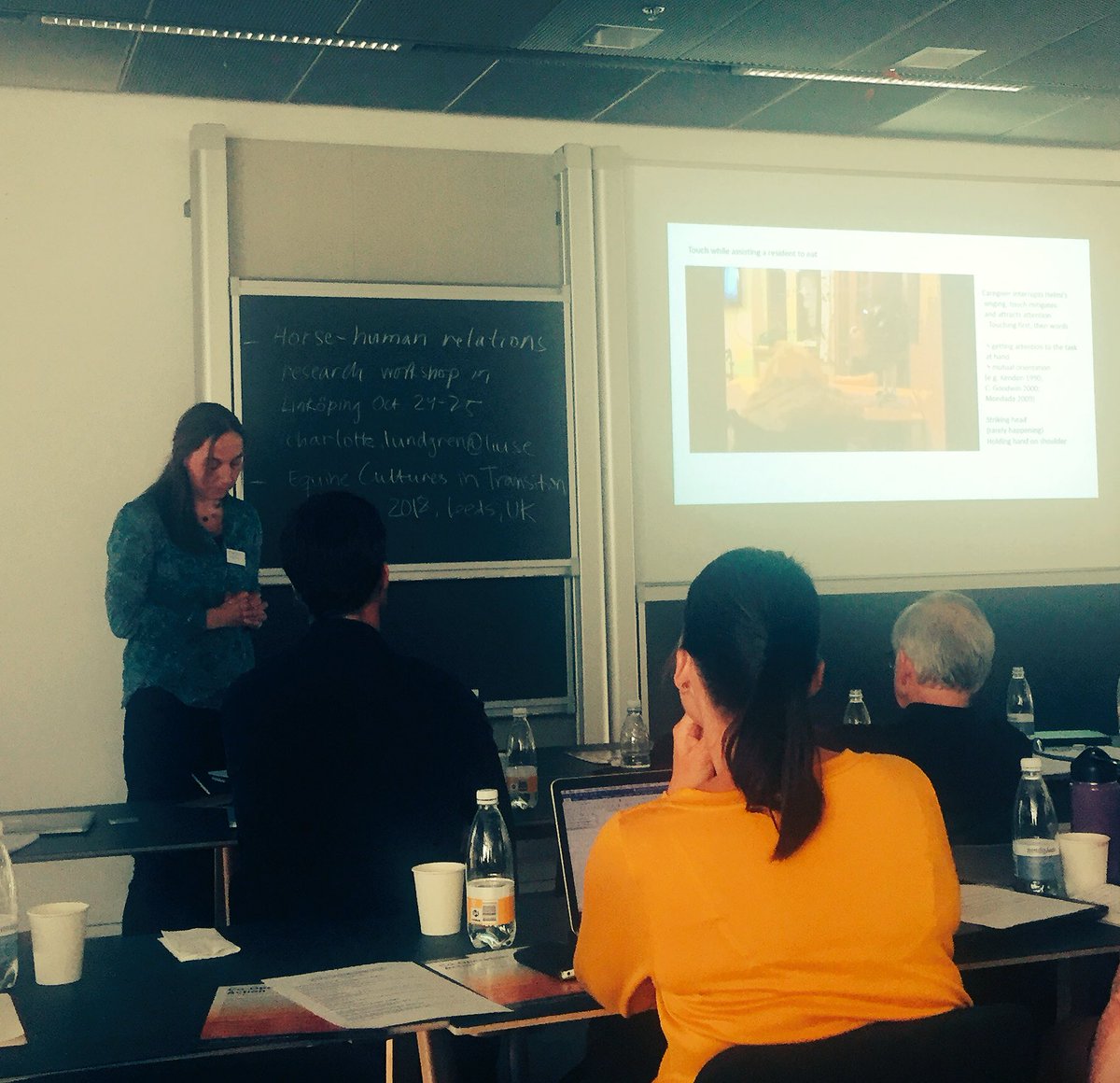 jsphilipsen's tweet photo. “Touch as initiating and establishing the participation framework” Touch in elderly care by Kaarina Mononem at #KU #multimodalityday https://t.co/c1rAJ5LTSH