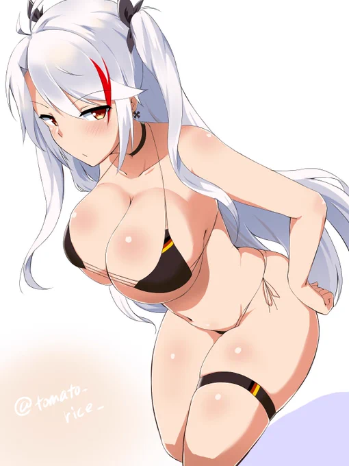 プリンツ・オイゲンちゃんの水着エロかったから描いた
#アズールレーン 