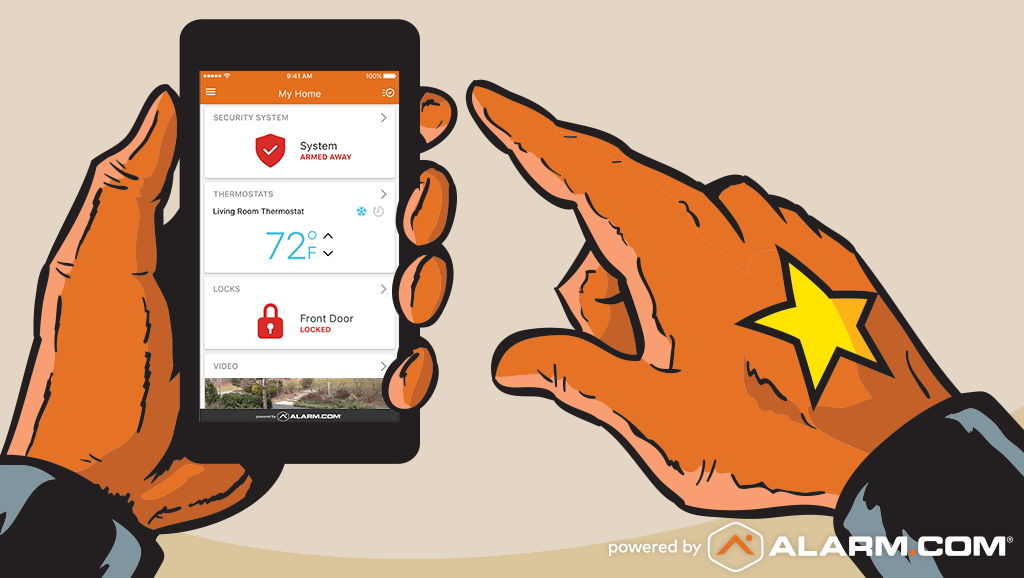 AlarmDotCom's tweet photo. You don't need a mask or  grappling hook to be a crimfighter, just the https://t.co/DKX0jbcm1z app: https://t.co/IhrQKnedIu #CrimePrevention https://t.co/a0i7AwNCbn