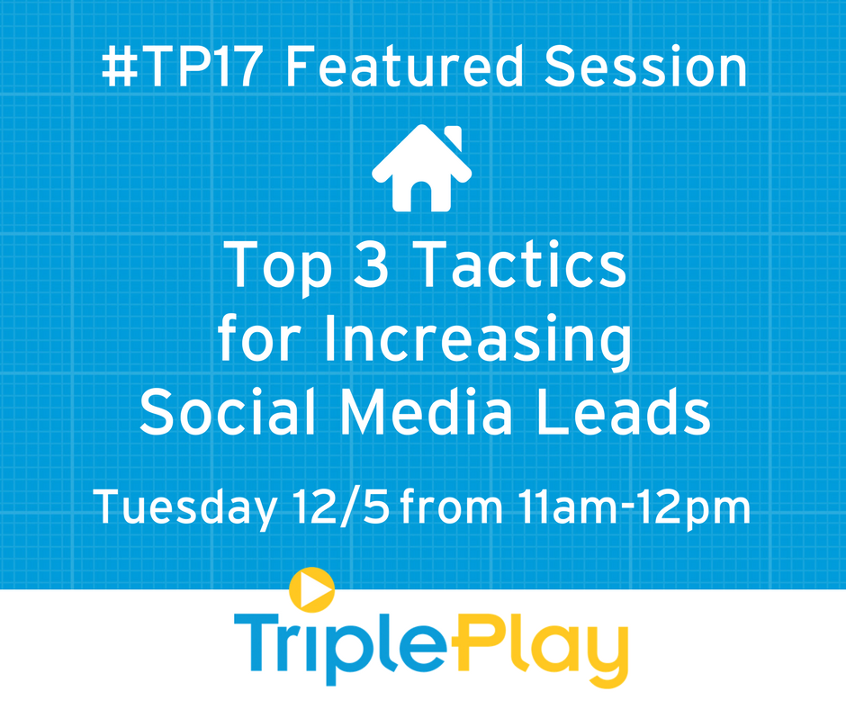 TriplePlayExpo's tweet photo. Want to learn how to increase your social media leads? We have a session for that! #TP17 #FeaturedSession https://t.co/WKxJ2ZVC2L