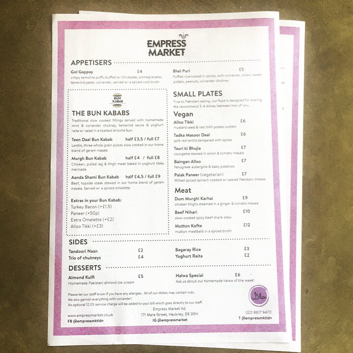 DINNER DAWATS 6pm-1030pm #hackney