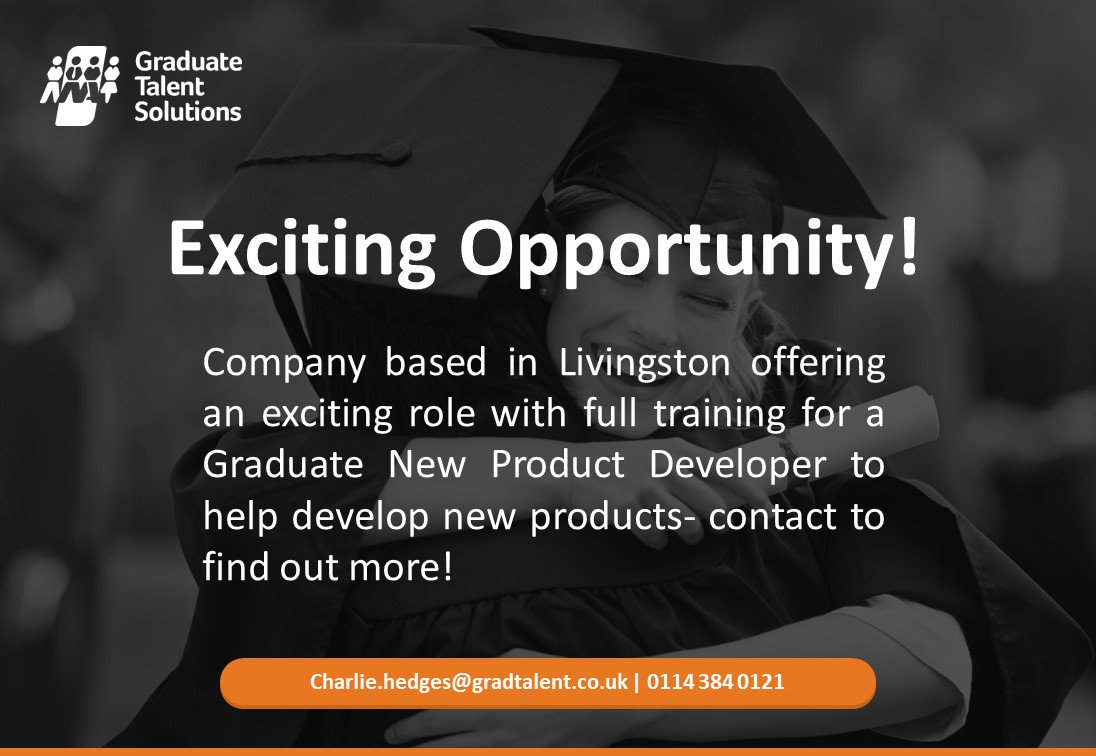 CharliehedgesGT's tweet photo. Graduates based in Livingston, fantastic role, bags of potential and clear progression route! #Jobserach #graduates #Ambitious #driven https://t.co/klITa5psSh