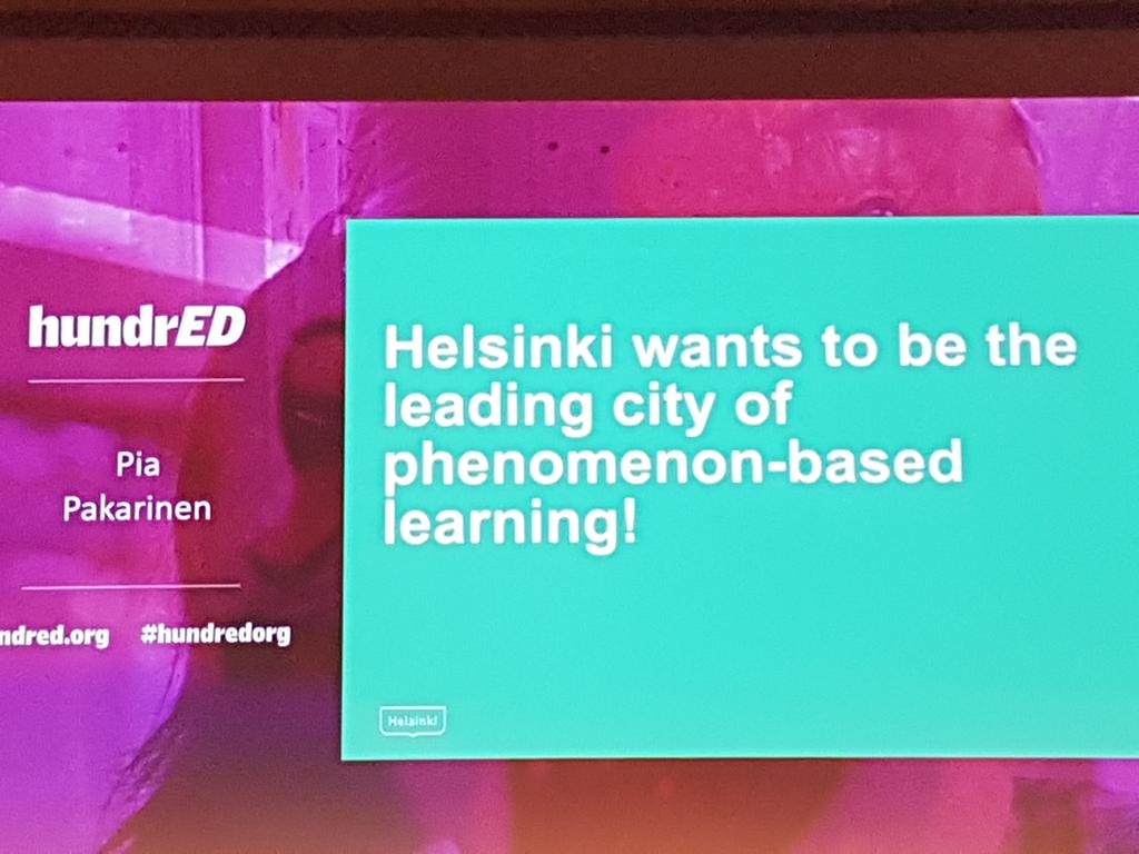 IlonaTaimela's tweet photo. @Pia_Pakarinen today @HundrEDorg Summit City of Hki to become the leader in #phenomenonbased learning 
Thank you! @HelsinkiOppii https://t.co/bHnLi19eqP