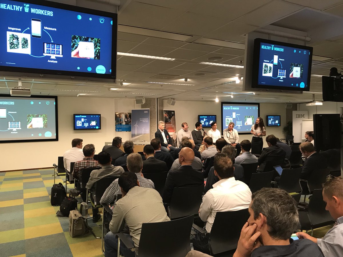 DennisPrang's tweet photo. Fun panel discussion from multiple start ups within the IBM ecosystem on their IoT based solutions #WIOTCTY2017 https://t.co/VjrD3SNtMP