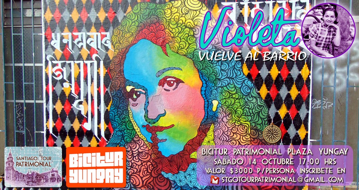 rutaspepa's tweet photo. Y si hacemos un Bicitur de Violeta en Barrio Yungay? y si recorremos sus primeros años en Santiago visitando los lugares donde Ella vivió? https://t.co/2Bsqz0xXpU