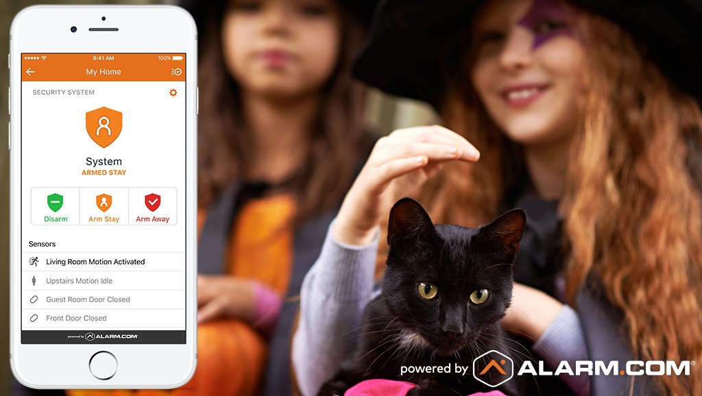 AlarmDotCom's tweet photo. Is it true that cat-burglars strike at night? Our new blog debunks #HomeSecurity urban legends https://t.co/SfucXXcUrI #CrimePreventionMonth https://t.co/nkr51nybEX