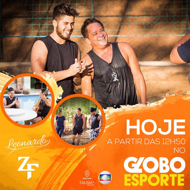 talisma_music's tweet photo. Hoje tem #Leonardo e @zefelipecantor no @globoesporteSP ! A partir das 12h:50 na @RedeGlobo ! #Leonardo #ZéFelipe #GloboEsporte https://t.co/34lfYI0UG1