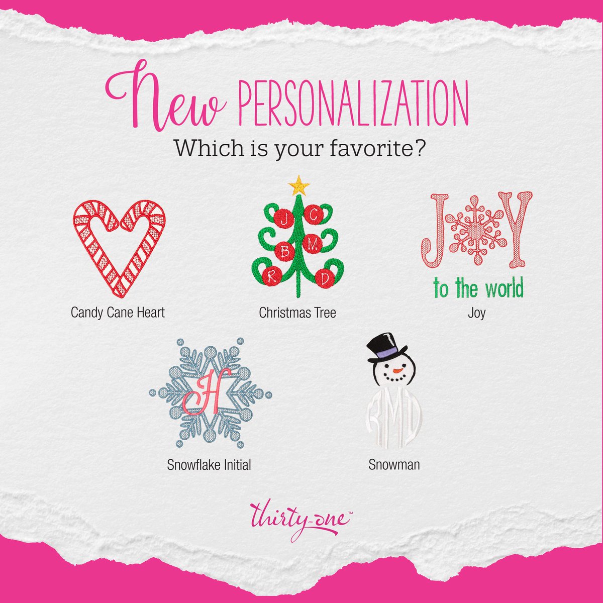 ThirtyOne's tweet photo. Holiday Icon-Its have arrived! Comment below with your favorite! 🎄❄️⛄️ #thirtyone #christmas #monogram #snowman https://t.co/EvEJUknbIq https://t.co/vT2FRWF9F9