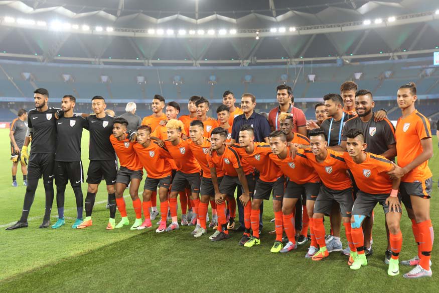 satyaholic's tweet photo. Wishing  The Indian Team Best Of Luck For Tonight Game. #INDvUSA #FIFAU17WC  #BackTheBlue https://t.co/rOjKm7n4X2 https://t.co/XP9nPWO55Z