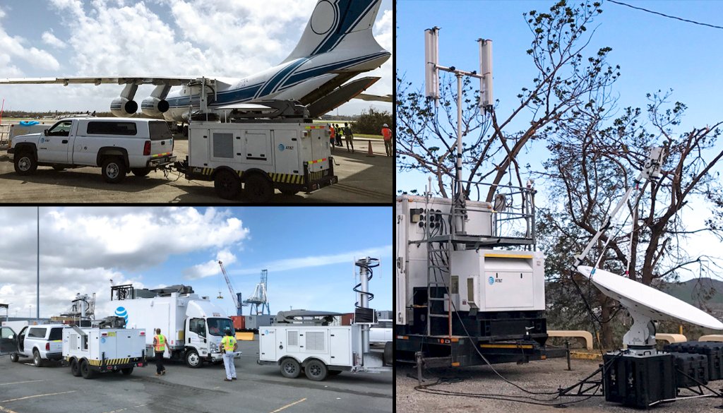 Another flight arriving in San Juan w/ temp cell sites, generators &amp; supplies to connect the people of PR &amp; USVI. go.att.com/f923ec21