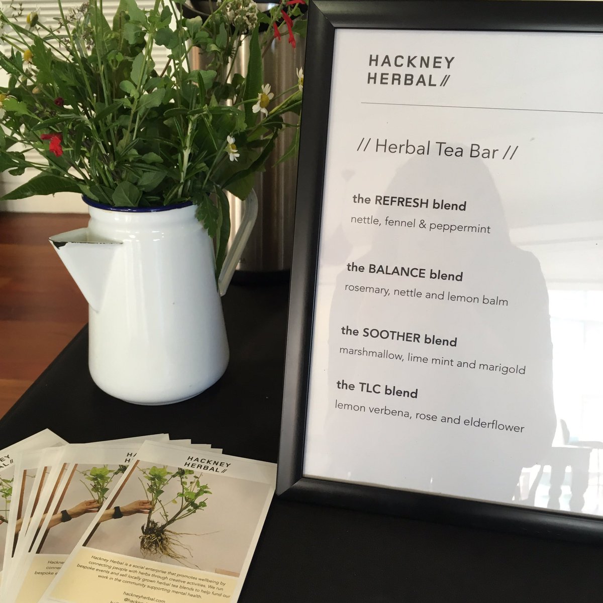 hackneyherbal's tweet photo. The Herbal Bar has been out and about today serving our signature Hackney-grown blends to staff @Omnicom for their #wellbeingweek https://t.co/rXmWVUuTJM