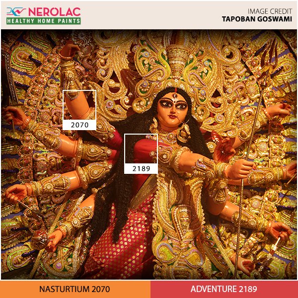 Nerolac_Paints's tweet photo. Here's a look at the colours of #DurgaPuja captured through the lens of photographers. Kudos to all! #Colourspiration #ColoursOfIndia https://t.co/bbYQODKYzW