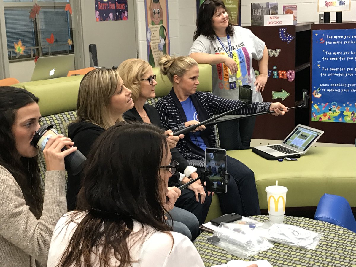 _MrSwanson's tweet photo. Staff getting ready for our Google Expeditions AR this morning! #weare126 #stony126 https://t.co/SyChYU8amt