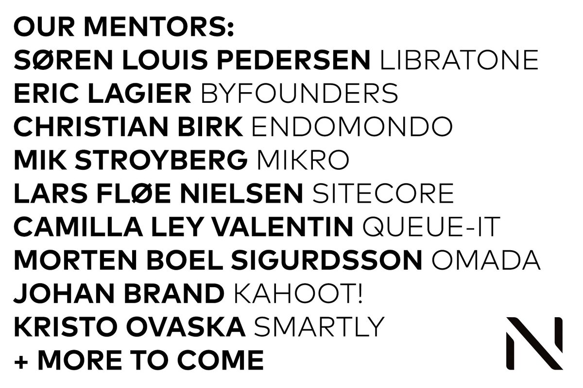 nordicscalers's tweet photo. Entrepreneurs joining Nordic Scalers will learn from a very strong team of mentors! Application deadline Oct 8: https://t.co/uvfyoHbSzd https://t.co/vGO8g8iBDW