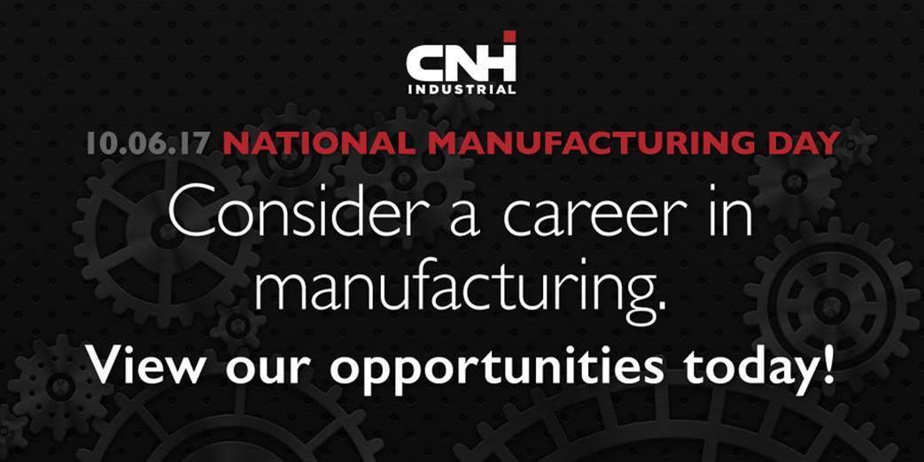 CNHiCareers's tweet photo. We're celebrating #NationalManufacturingDay! Check out our current openings and join us in #BuildingaBetterWorkplace https://t.co/DOGpb6L7zc https://t.co/pVOtoUShCN