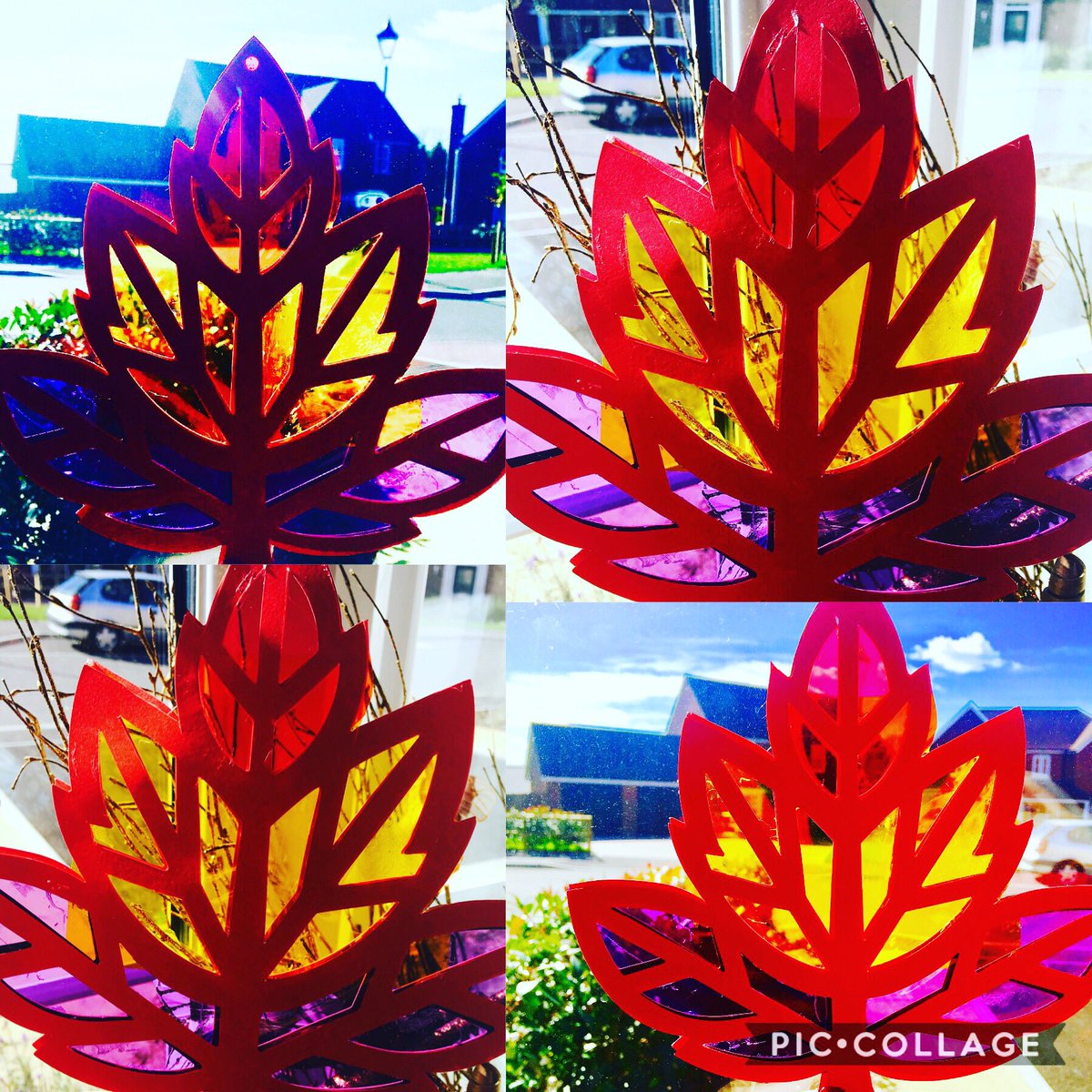 Join <a href="/indianlights/">jennifer hedley</a> at @Whits_Castle from 12-2 pm to make these lovely stained glass effect leaves #funpalaces