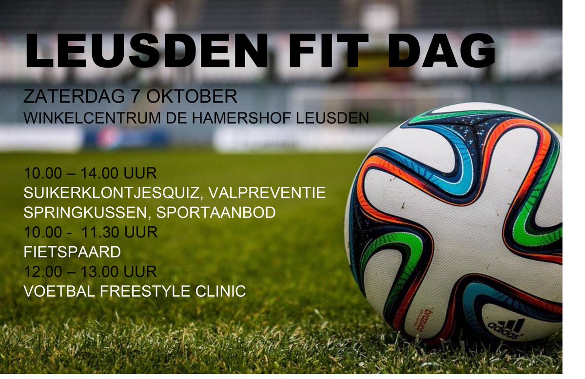 EllenWarnar's tweet photo. Om 12 uur opent wethouder @ErikvanBeurden op een sportieve manier de #LeusdeFitdag https://t.co/34Rwp3WKGC